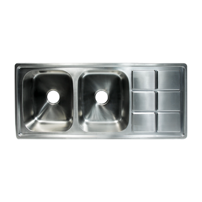 EVIER INOX DOBLE BAC  L.1160 x W.500 x H.200 mm SS-922 1020201013