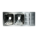 EVIER INOX DOBLE BAC  L.1160 x W.500 x H.200 mm SS-922 1020201013