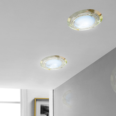 SPOT A ENCASTRE GR-0102 DORE AVEC LAMPE ME50102