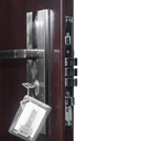 PORTE ISO METALLIQUE COMPLET INT rouge 2050x820 mm U986249 GAUCHE