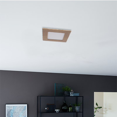 SPOT LED CARRE ENCASTRE  6W 4500 WOOD RF011 OW RD009 OW