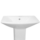 LAVABO AVEC COLONNE BLANC 610X485X225MM  DP818B  AQUA