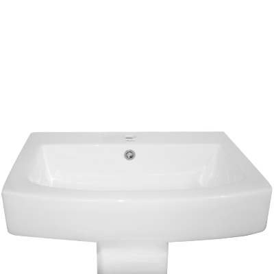 LAVABO AVEC COLONNE BLANC 560X440X185MM  DP855B  AQUA