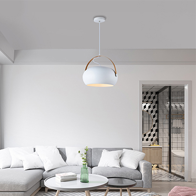 LUMINAIRE SUSPENDU BLANC 280mm FZ008