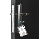 PORTE ISO METALLIQUE COMPLET INT NOIRE  2050x920 mm  
 U986257 GAUCHE 