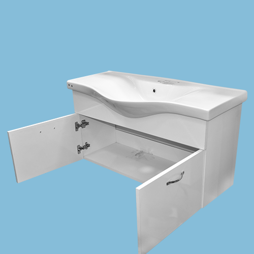 LAVABO MEUBLE +MIROIR DENMARK  80 CM 90-1126  (CLK)TURQUIE 3 ELMTS
