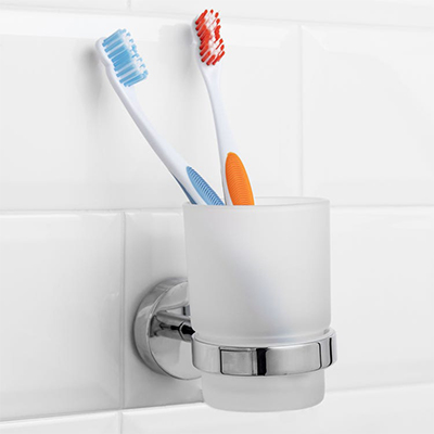 PORTE BROSSE A DENTS  CHROME & ACIER INOXYDABLE  EKO10-004  CLK TURQUIE