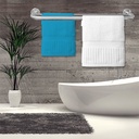 PORTE SERVIETTE  DOUBLE 50 CM CHROME BROSSÉ&ACIER INOXYDABLE  EKO10-028 CLK TURQUIE