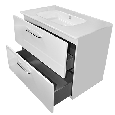 LAVABO MEUBLE+COL 80CM BLANC 3017/1320/2940 ESP