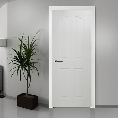 PORTE MDF BLANC 2010x800x40mm 4 PANNEL JHK-004 PRIX NET