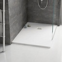 RECEVEUR DE DOUCHE RECTANGULAIRE EN RÉSINE AVEC SIPHON CE L.120 X W.80 X H.2.5 CM SS304 BLANC 1010104201