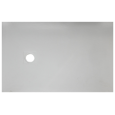 RECEVEUR DE DOUCHE RECTANGULAIRE EN RÉSINE AVEC SIPHON CE L.120 X W.80 X H.2.5 CM SS304 BLANC 1010104201