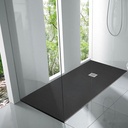 RECEVEUR DE DOUCHE RECTANGULAIRE EN RÉSINE AVEC SIPHPON CE L.120 X W.80 X H.2.5 CM SS304 GRIS 1010104202