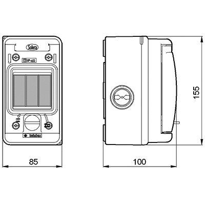 INDUBOX 6 MODULES IP 65  170X200X115  1306B-FR SOLERA