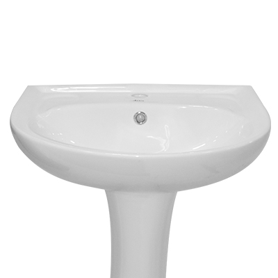 LAVABO AVEC COLONNE 62x52cm DP803 BLANC AQUA