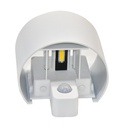 LUMINAIRE EXTÉRIEUR LED MÉTAL 7W 600LM 4.000K,DÉTECTEUR DE MVT,PORTÉE 4-7M,  100° IP44  304006TF (IEI) FR  4059709001043