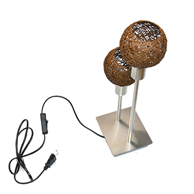 LAMPE À POSER MÉTAL-PAPIER 2 X E14 MAX. 5,5W IP20140X120X437MM (LXLXH) 7814-022 (IEI) FR TLS 4002707348559
