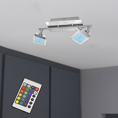 PLAFONNIER LED "BUNTO" 9W 320LM 3.000K 20.000 H, RA>=80,+TÉLÉCOMMANDE INCL. IP20 I305X70X100MM (LXLXH) 2530-022 (IEI) FR TLS 4002707302278