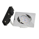 SPOT ENCAST. ORIENT. LED 5W IP23  CHROME  5W 400LM 3000K COMP.82MM X82MM IP23LED  20000H - RA>=80 - 7210-018 (IEI) FR TLS 4002707242727