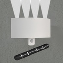 LUMINAIRE EXT LED MÉTAL 3,5W 400LM 4.000K DÉTECTEUR DE MVT, DURÉE D"ÉCLAIRAGE  10-300 SEC., PORTÉE 4-7M DÉTECTION 100°IP44245X307606TF (IEI) FR TLS 4059709002170