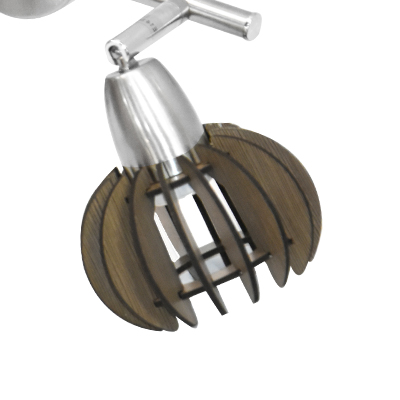 APPLIQUE  "WOOD" MÉTAL-BOIS 2 X E14 MAX. 5W IP20 275X103X134MM (LXBXH) 2852-024 (IEI) FR TLS 4002707337676