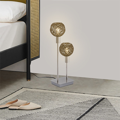 LAMPE À POSER MÉTAL-PAPIER 2 X E14 MAX. 5,5W IP20140X120X437MM (LXLXH) 7814-022 (IEI) FR TLS 4002707348559