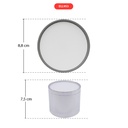 SPOT LED ROND APPARENT  9W 6000K  110-260  68*75  RT0050 CR