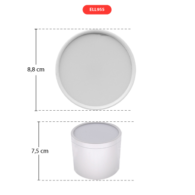 SPOT LED ROND APPARENT  9W 6000K  110-260  68*75 RT0050 WT