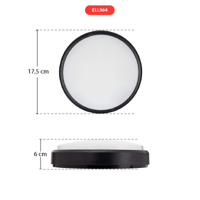  HUBLOT LED ROND 15 W AC 100-265 V/50 Hz, 1200 lm, 6500 K IP65 1050205106