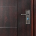 PORTE METALLIQUE INT GAUCHE Model No. 118  2050x960 mmDark wallnut, L,  120 degrees,  U986279