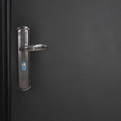 PORTE METALLIQUE Model No. 003  2050x960 mmBlack matt, INT DROITE  R,  120 degrees,  U986281