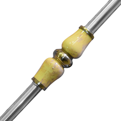 DECORATION TUBE INOX Ø25 x T0.6 x L600 mm  JAUNE 2100602511