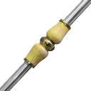 DECORATION TUBE INOX Ø25 x T0.6 x L600 mm  JAUNE 2100602511
