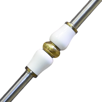 DECORATION TUBE INOX CERAMIQUE BLANC Ø25 x T0.5 x L580 mm 2100602515