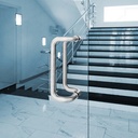 POIGNEE DE PORTE SS304 U Tube Ø32 x T.0.8 mm, hauteur 432 mm, entraxe fixations 400 mm1031003002