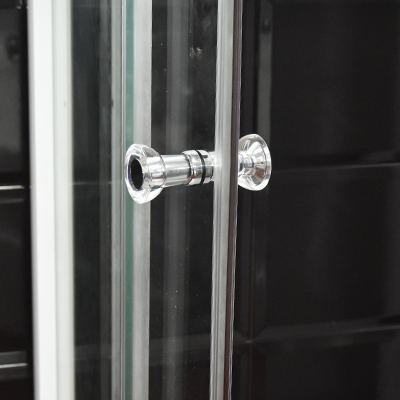 VITRE CABINE DE DOUCHE ROND 90X90CM TRASP BIANCO NESSR90 -1A(FIXES TRANSP.BL)+NESSR90B-1A(COULISS TRANP. BL) (2 ELMTS)