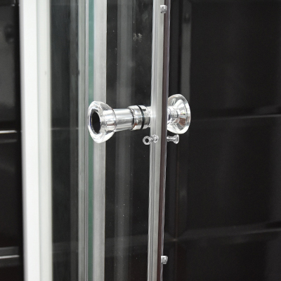 VITRE CABINE DE DOUCHE ROND 90X90CM TRASPAR SILVER NESSA90A-1B(COULISS) +NESSA90B-1B(FIXES ) (2 ELMTS)