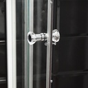 VITRE CABINE DE DOUCHE ROND 90X90CM TRASPAR SILVER NESSA90A-1B(COULISS) +NESSA90B-1B(FIXES ) (2 ELMTS)