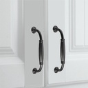 POIGNEE MEUBLE ALU  (9005B) L.130 X ENTRAXE 96MM NOIR  1030906352