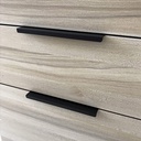 POIGNEE MEUBLE ALU  (6805) L.150XENTRAXE 128MM ANODISE NOIR  1030906340