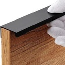 POIGNEE MEUBLE ALU  (6805) L.600XENTRAXE 480MM ANODISE NOIR  1030906341