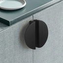 POIGNEE MEUBLE ALU  (6830)L.78 X ENTRAXE 64MM ANODISE NOIR   1030906365