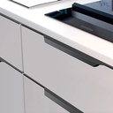 POIGNEE MEUBLE ALU  (6838) L.600XENTRAXE 480MM ANODISE NOIR   1030906342