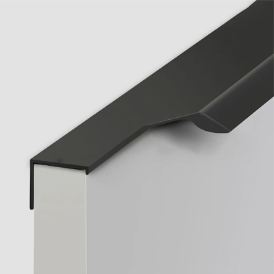 POIGNEE MEUBLE ALU  (6838) L.600XENTRAXE 480MM ANODISE NOIR   1030906342