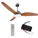 VENTILATEUR AVEC LUMIÈRE LED 18 W + COMMANDE  52" 52045