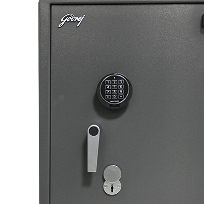 COFFRE GODREJ Paramount GRIS MDL 4 + 1KL+1EL  RAL 7024/7022 862*557*594mm 215KG