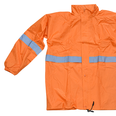 IMPERMEABLE AVEC PATALON ORANGE AVEC BANDE 190D TAILLE L 2011211063