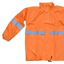IMPERMEABLE AVEC PATALON ORANGE AVEC BANDE 190D TAILLE L 2011211063