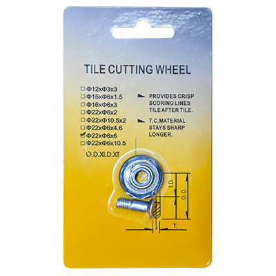 ROUE DE MARQUAGE COUPE CARREAUX PRO Ø22 x Ø6 x 6   2010805023