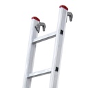 ECHELLE DOUBLE EXTENSIBLE AVEC DES CROCHETS 6 MARCHES H 2,65M P 9KG 10715 (MXLD JRMX)